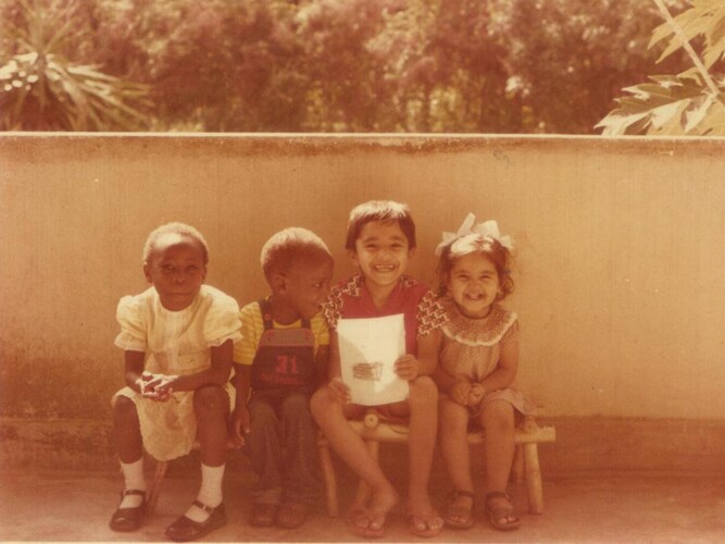 Siblings Rajeev Mahajan and Neelima with Sheeba and Herbert, Prof Bosas children. Sheeba, an MBA from Symbiosis, now works with Bank of Uganda, the central bank. And Herbert is a doctor working on a USAID project in Uganda

