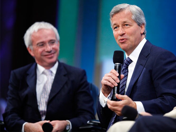 GLOBAL BUSINESS LEADERS: Peter Sands, CEO of Standard Chartered PLC, and Jamie Dimon, chairman and CEO of JP Morgan Chase