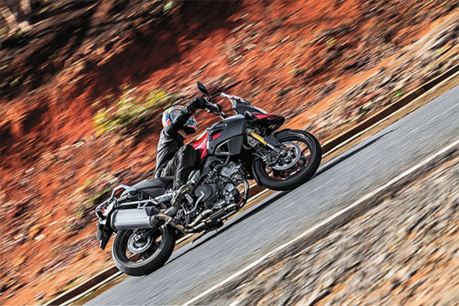 The Suzuki V Strom is hefty, but sporty