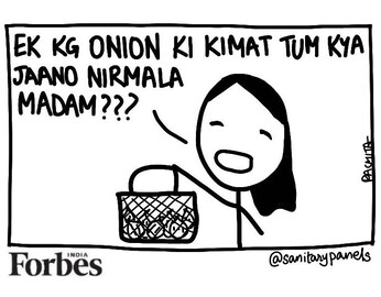 Comic: When the Finance Minister says she doesn't eat onions