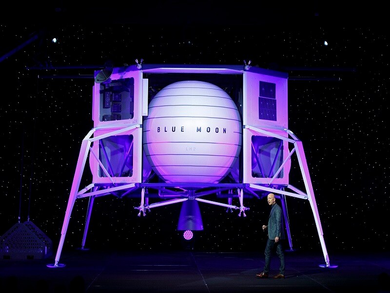 Jeff Bezos reveals moon lander, and Blue Origin's vision for space