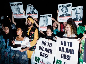 Oil giants mount a defense, under fire from climate activists