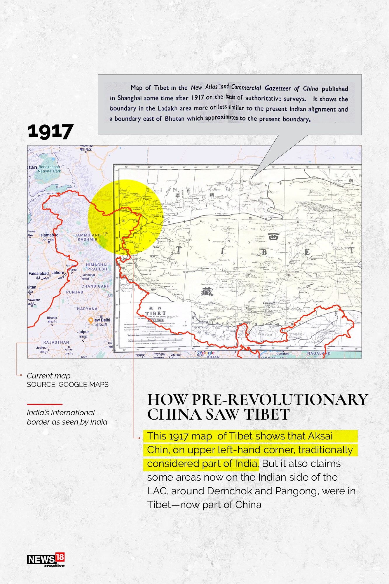 China-India border dispute, told through rare maps