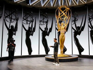 Photo of the Day: Jimmy Kimmel rehearses for an audience-free Emmys