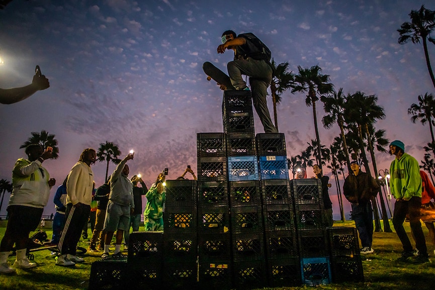 Doctors warn over dangerous viral milk crate challenge