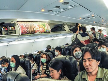 One 18-hour flight, four coronavirus infections