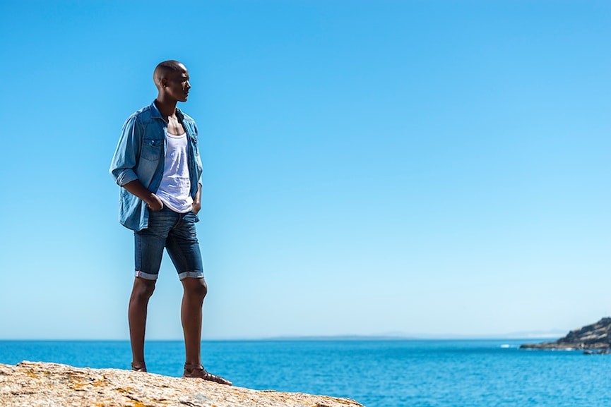 The rise of ugly fashion continues with men's jean shorts