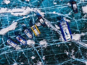 Photo of the Day: Hoverboats on ice