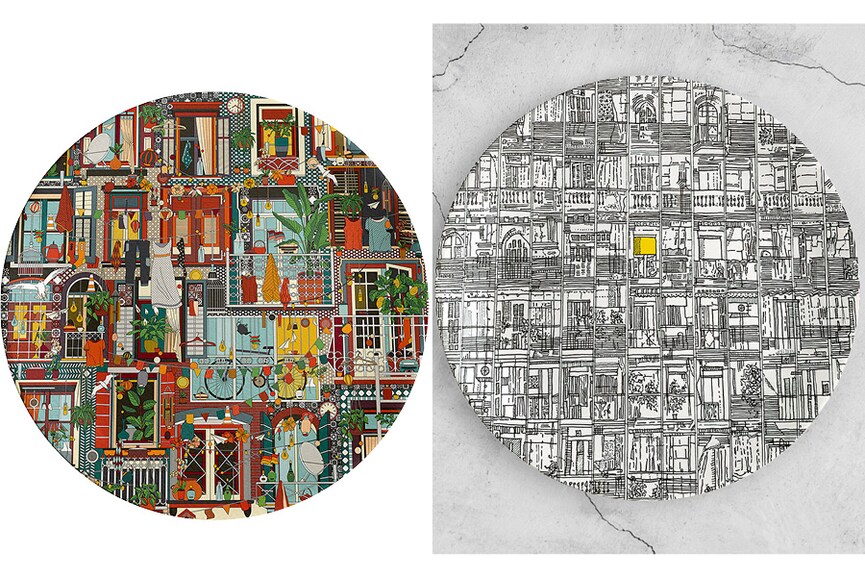 Plates from the Living Windows, and Midnight Lights series, designed by Aashti Miller.
Image: The Plated Project