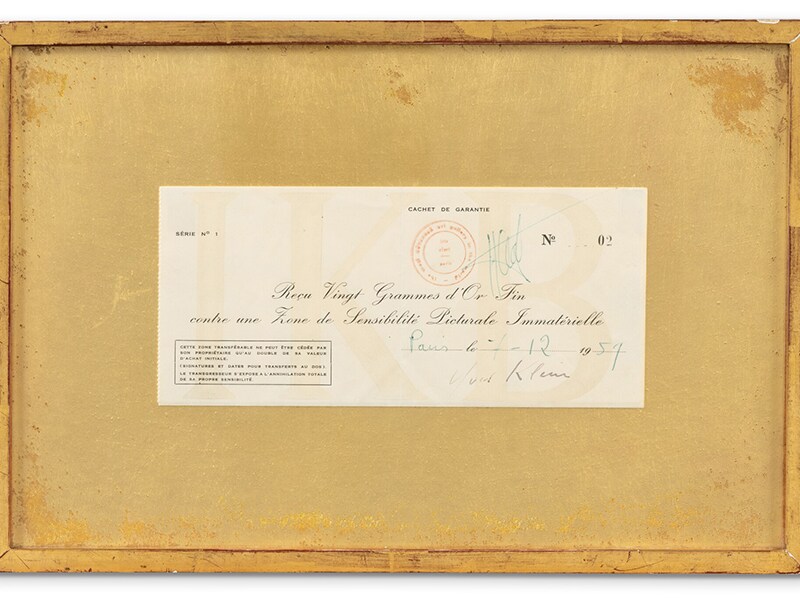 Invisible artwork sells for over &euro;1 million at auction