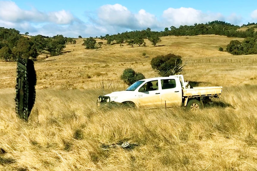 A large object landed on his sheep farm. It came from space