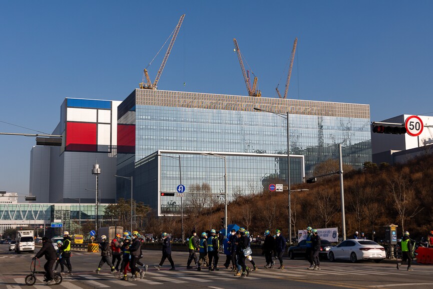 Samsung Electronics Co. semiconductor manufacturing plant in Pyeongtaek, Gyeonggi Province, South Korea.