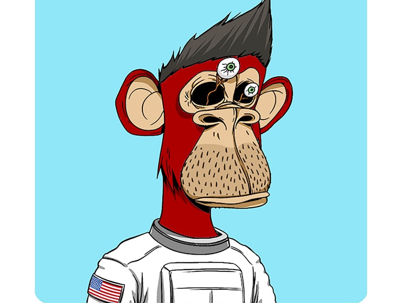 

 An image provided by Chris Chapman of his Bored Ape Yacht Club NFT artwork, which he had listed for sale on OpenSea, the largest NFT marketplace, setting the price at about <img million