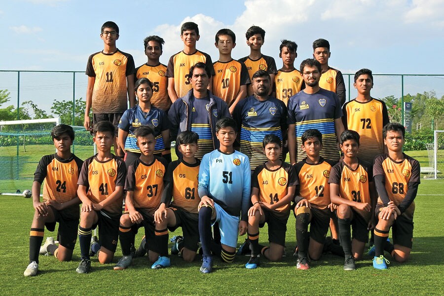 At the Boca Juniors School, training sessions are based on matchplay and transition play