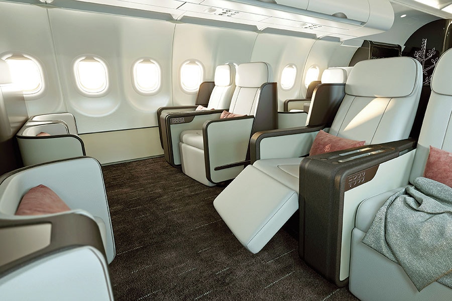 Interiors of the Four Seasons Jet