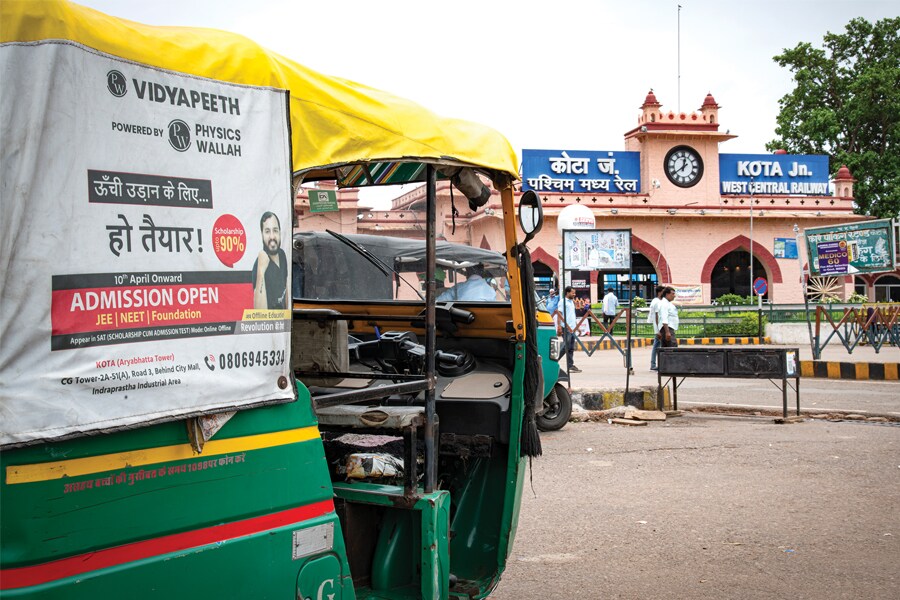 In top gear: Autorickshaws in Kota never run out of advertisements and passengers