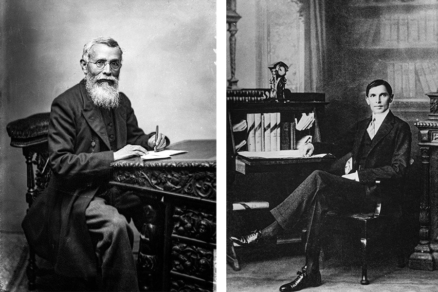 Dadabhai Naoroji, one of the founder members of the Indian National Congress, was a staunch critic of British economic policy in India; It was in England in 1913 that Muhammad Ali Jinnah, a lawyer, joined the Muslim League and advocated self-government for India as its goal. Image: Hulton Archive/Getty Images; Bettmann