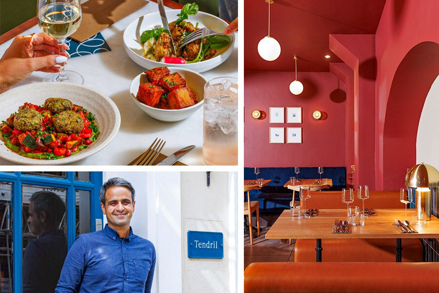 The maverick chef Rishim Sachdeva moved back to London, his hometown, to open a global (mostly) vegan restaurant Tendril in Mayfair