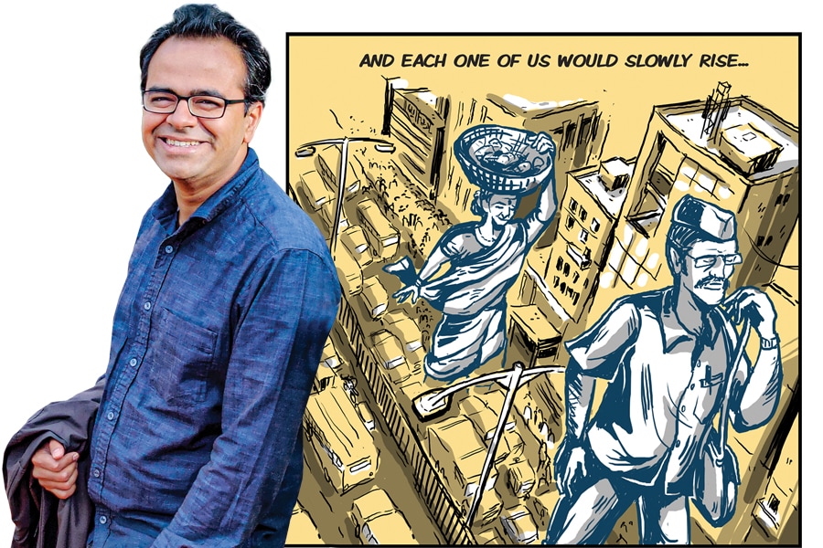 Nikhil Chaudhary’s comic, Pedestranged, depicts the apathy of civic bodies towards the plight of pedestrians. Image: Courtesy Nikhil Chaudhary: Neha Mungekar; Comic Courtesy: Nikhil Chaudhary