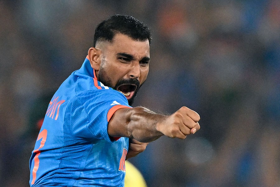 Mohammed Shami; Photo by Sajjad HUSSAIN / AFP