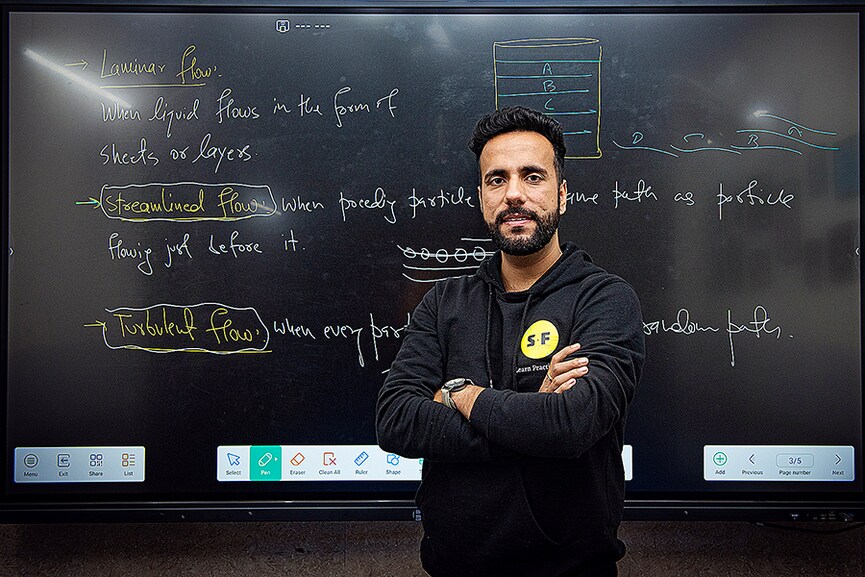 Ashu Ghai teaches science in a fun way focusing on experiments, has five million subscribers on his YouTube channel, which he calls Science and Fun. Image: Amit Verma