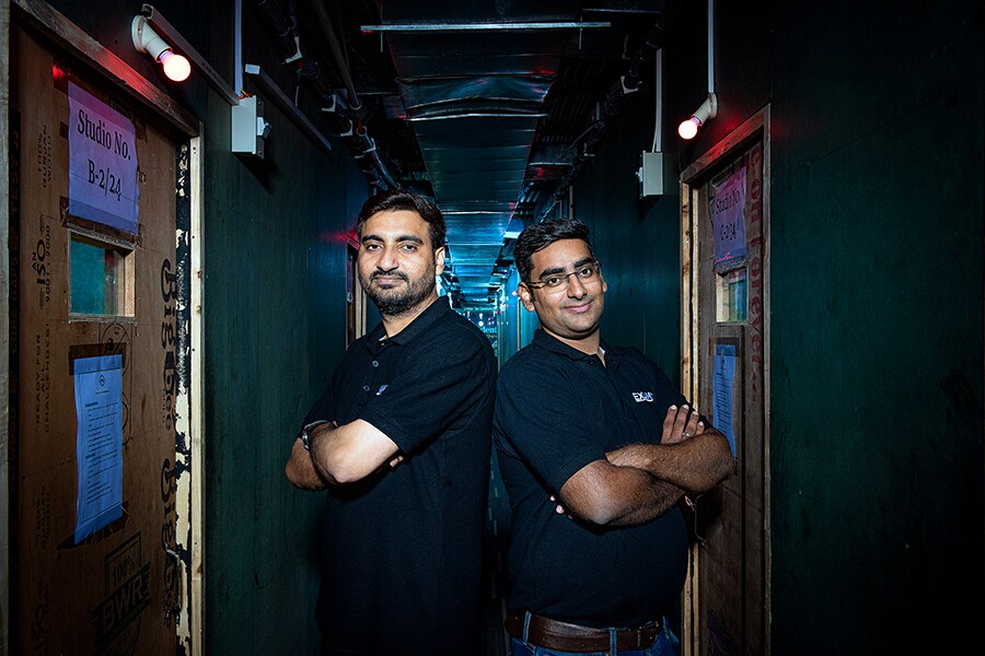 (left) Vivek Kumar and Vardaan Gandhi, co-founders, Exampur
Image: Amit Verma