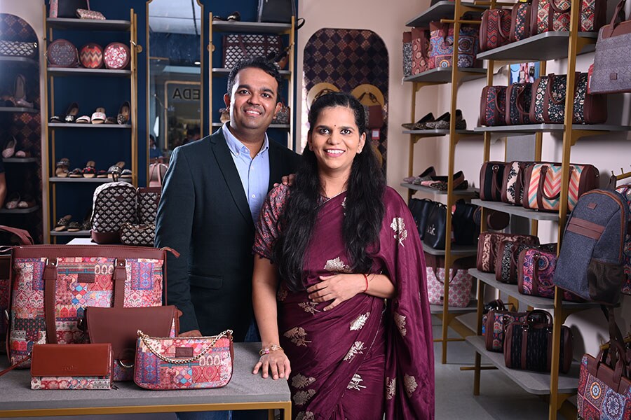 Zouk founders (L-R) Pradeep Krishnakumar and Disha Singh; Photo: Swapnil Sakhare for Forbes India