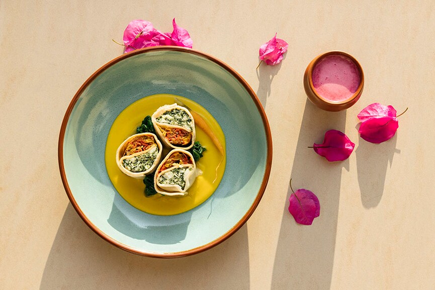 Vana has more than 1700 global, low cal recipes made from organic vegetables grown on site, eschewing processed ingredients
Image: Courtesy Six Senses Vana