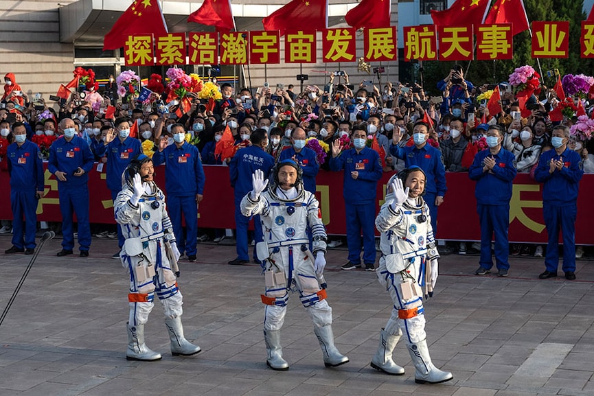 Photo of the day: China's first civilian astronaut ready for take off