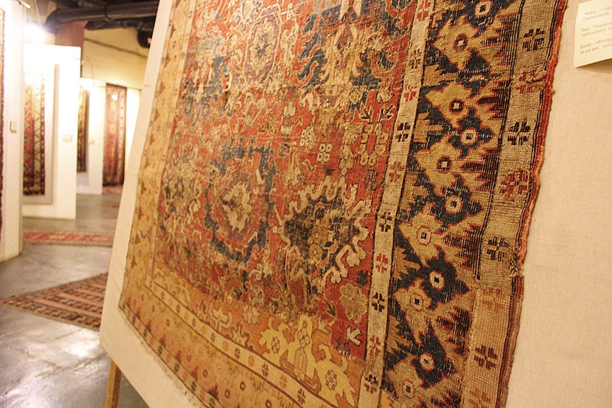 This is the oldest carpet in the collection, a 400-year-old Vaspurakan carpet from Western Armenia, dating back to the 16th century Image: Veidehi Gite