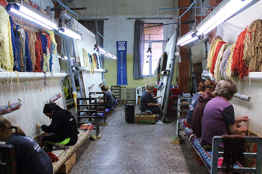 Megerian Factory's workforce includes 40 female weavers Image: Veidehi Gite