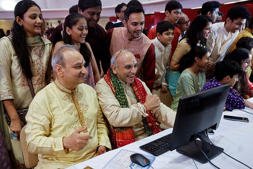 Photo of the day:  Joy of muhurat trading