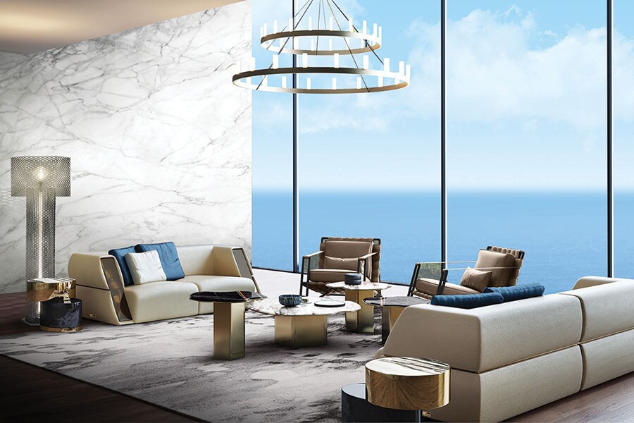 Sajan is building luxury apartments and villas that have a tie-up with brands such as Tonino Lamborghini Casa for the interiors