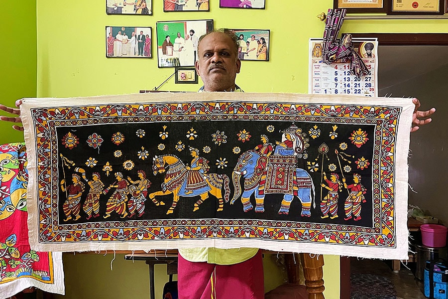 How the intricate motifs of Karuppur Kalamkari paintings transcend time, connecting us to shared human history