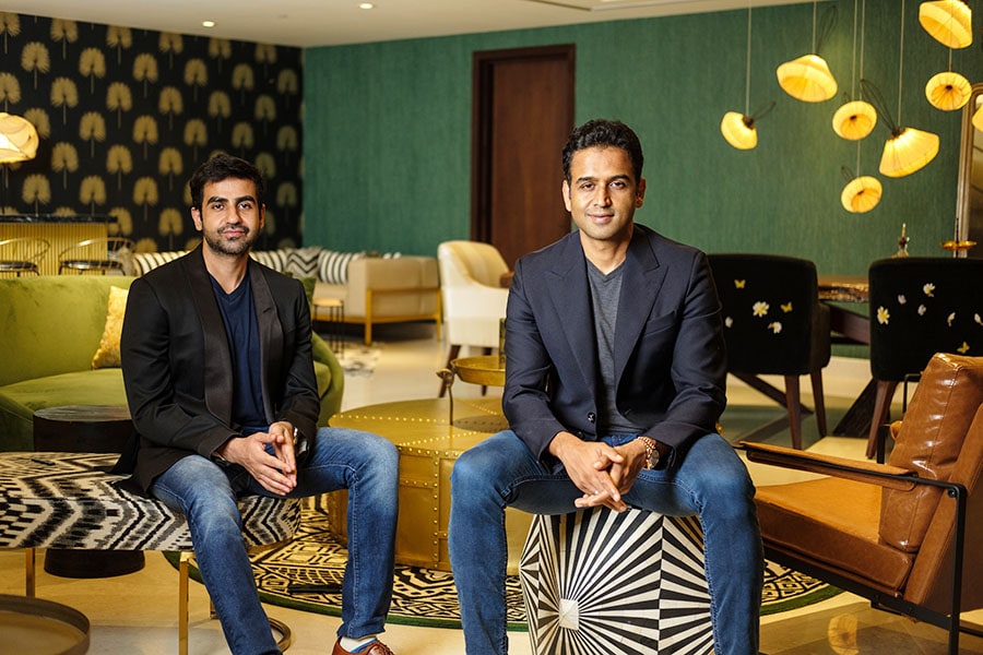 (L to R)  Nikhil Kamath and Nithin Kamath , the cofounders of Zerodha.  
Image: Nishant Ratnakar 