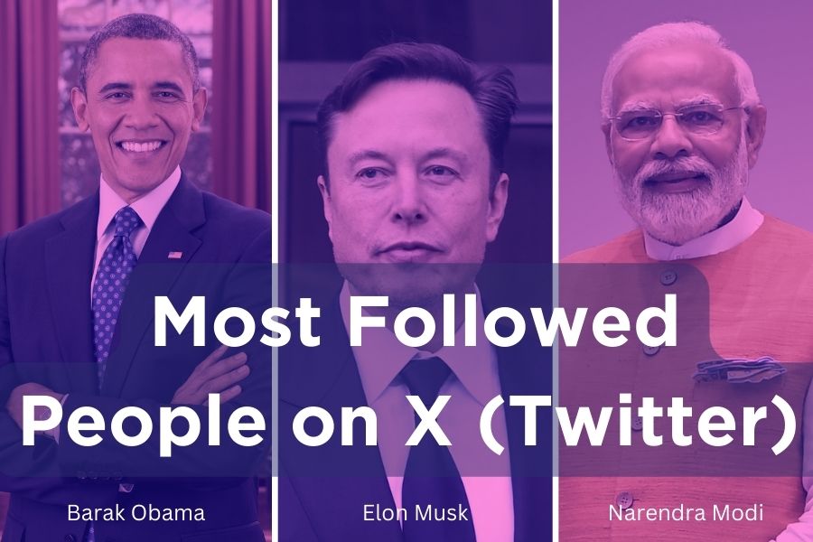 Top 10 most followed accounts on Twitter / X in the world