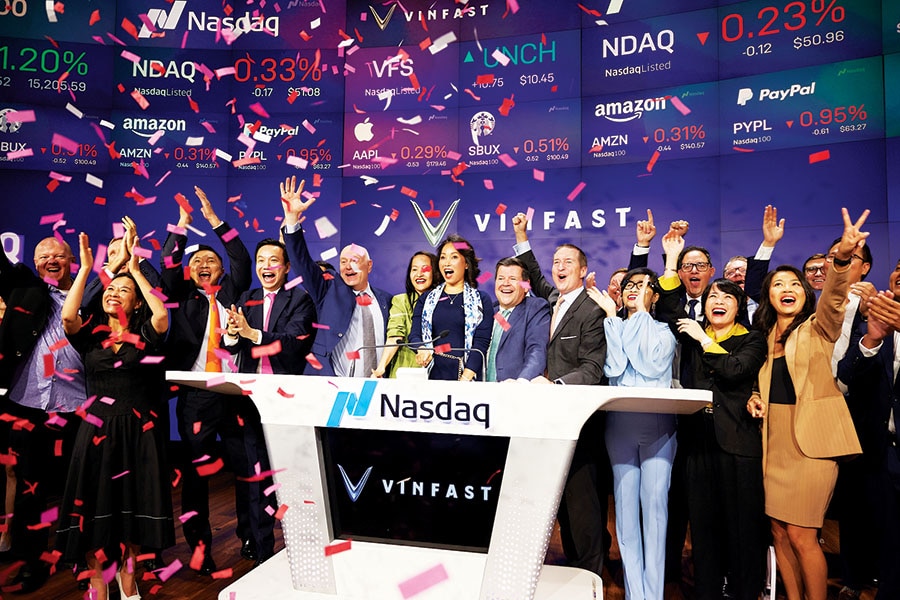 VinFast rang the opening bell on its Nasdaq debut on August 15