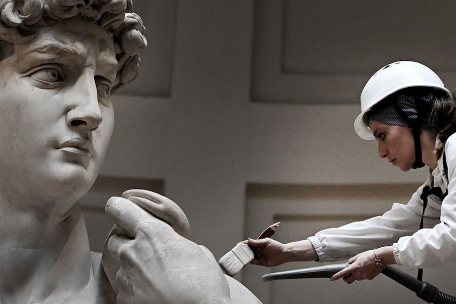 Michelangelo's David gets spa treatment in Florence