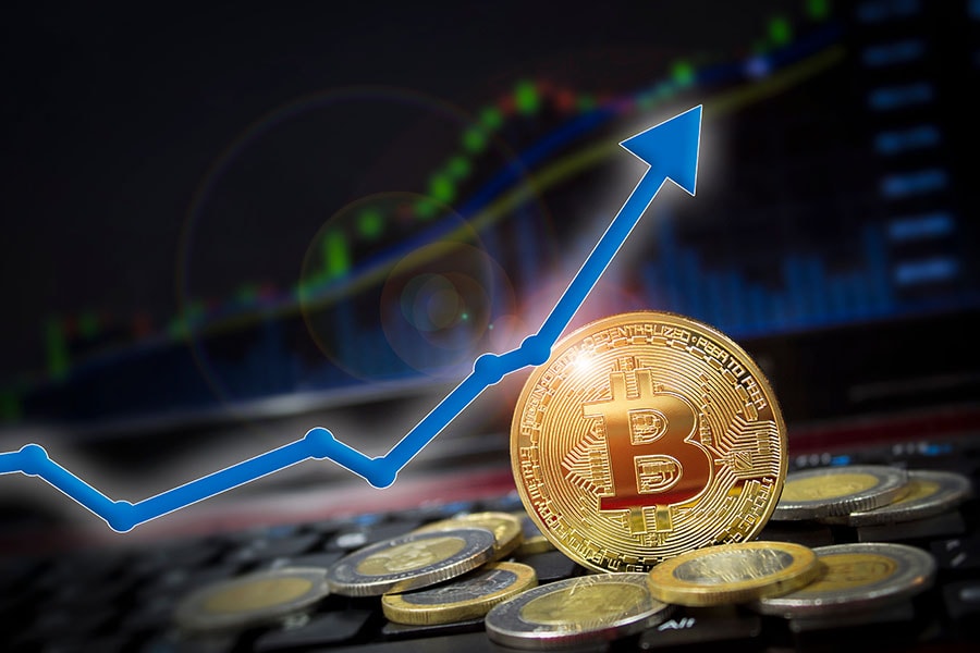 Bitcoin records a two-year high and crosses the $57,000 threshold