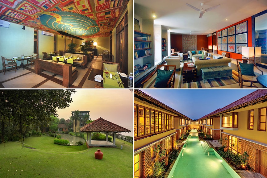 The Taj Ganga Kutir in Raichak, a hidden gem by the Ganga in west Bengal, offers serene views, Bengali food, and displays of regional craft cultures, including weaves.