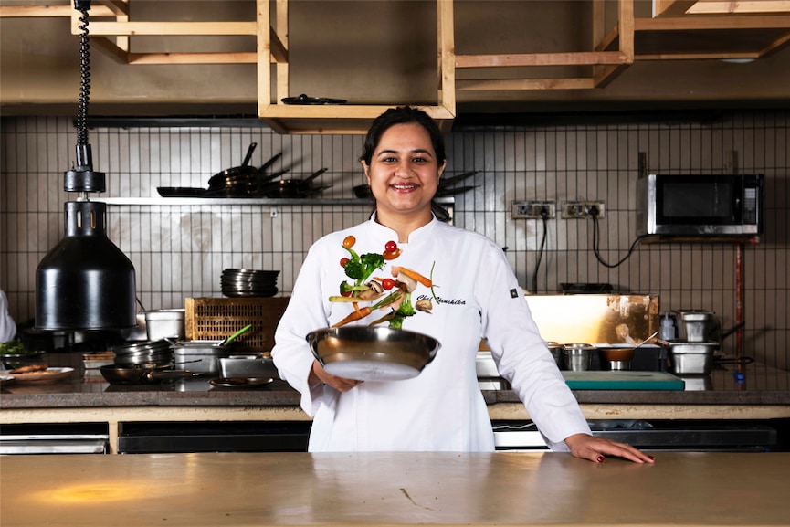 Chef Vanshika Bhatia of Omo restaurant in Gurugram
Image: Amit Verma