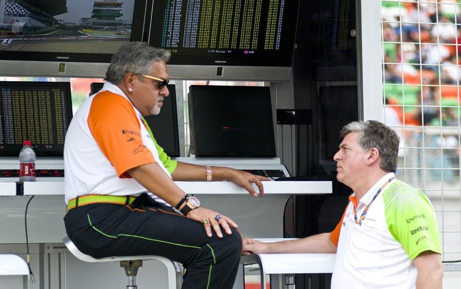  Vijay Mallya is concerned after Sahara Force India's practice runs on October 28.