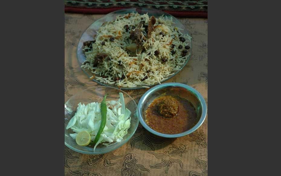 Kabli palao and kofta. This is a staple here                        