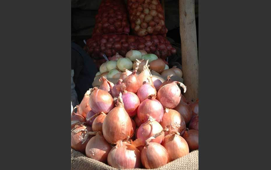 A kilo each of onions and potatoes cost about 120 Afghanis that is equivalent to the same in Indian 