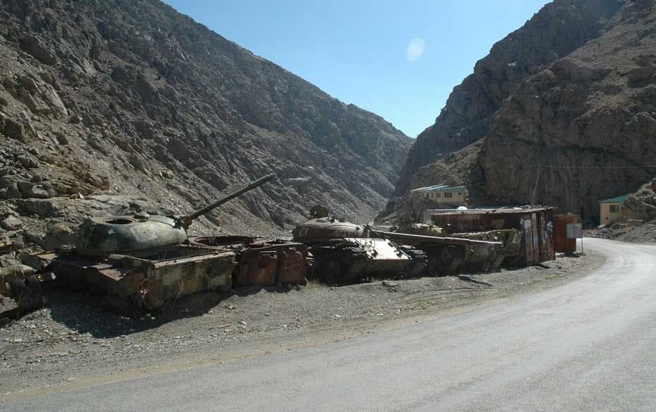 A graveyard of Soviet war machines in Panjshir                        