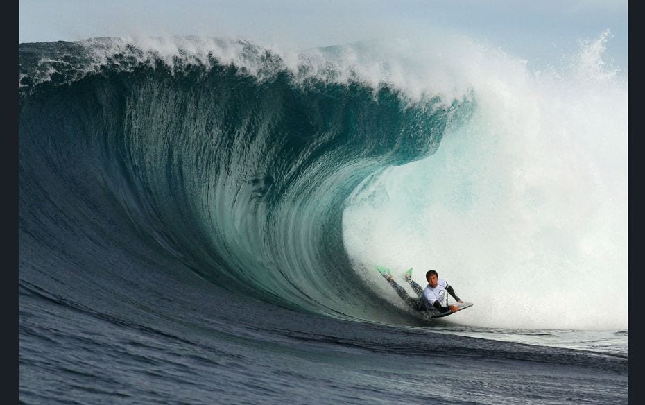 Ewan Donnachie of Australia competes in the 2012 Shark Island Challenge Final at Shark Island near C