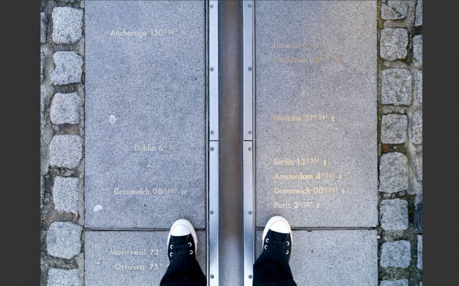 National Maritime Museum, Royal Observatory and the Cutty SarkStand astride the Prime Meridian at th