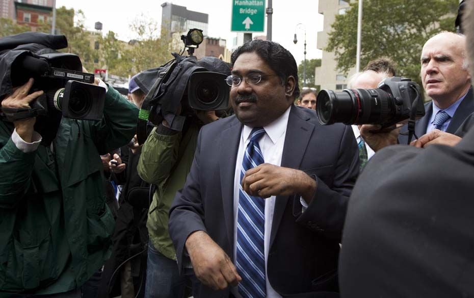 Galleon hedge fund founder Raj Rajaratnam departs Manhattan Federal Court after his sentencing in Ne