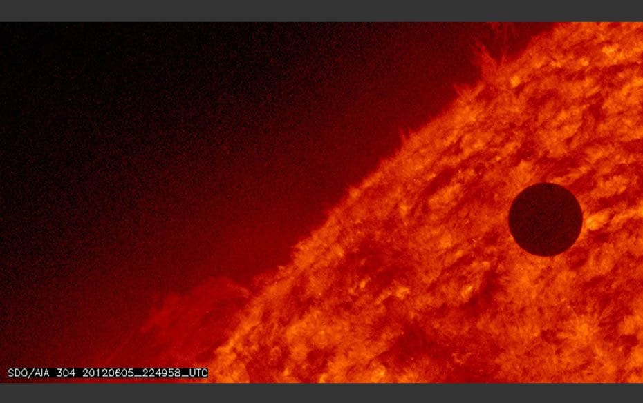 Venus passes directly between the sun and Earth, a transit that won't occur again until 2117    