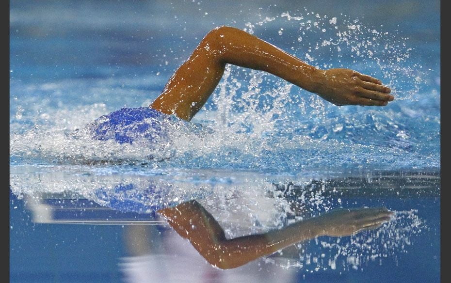 Samuel Pizzetti of Italy competes in the men's 1500m freestyle final during the 2012 European Sw